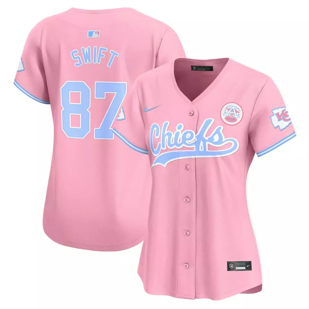 Taylor Swift 87 Jersey Pink Breast Cancer Awareness Kansas City Chiefs Women Alternate