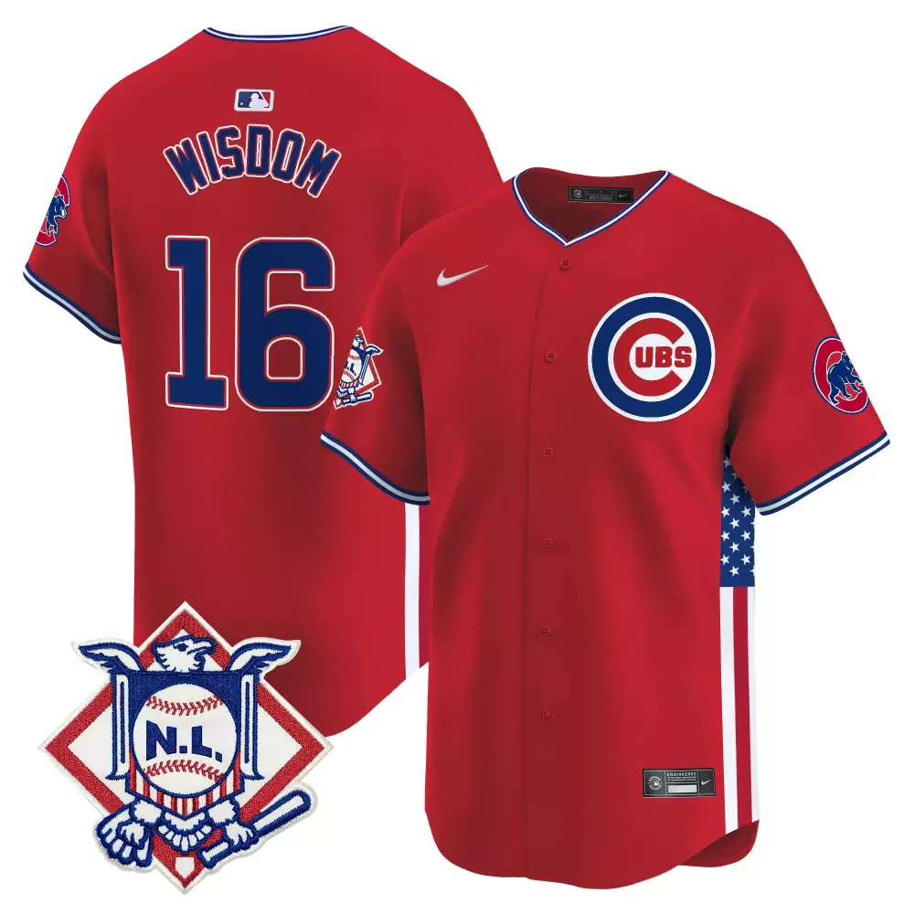 Patrick Wisdom 16 Cubs Jersey Red City Connect Nl Men Split Design Blue White Vapor
