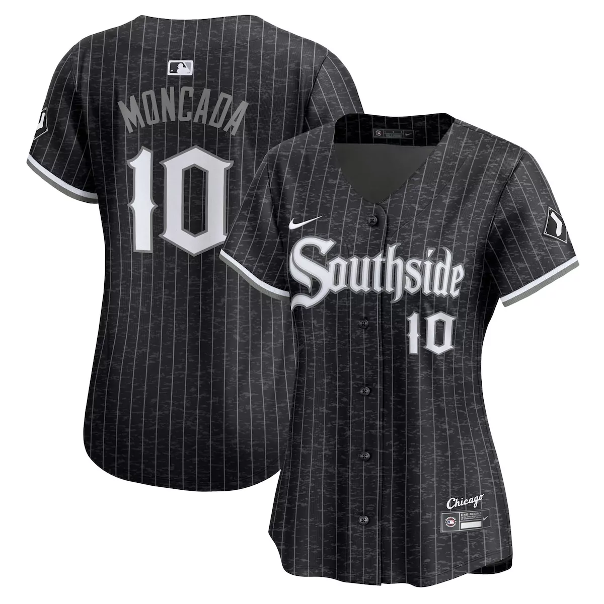 Yoan Moncada 10 Chicago White Sox Jersey Black City Connect Men Gray Limited