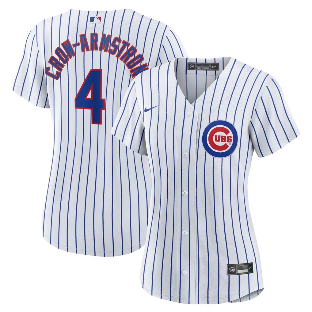 Pete Crow-armstrong 4 Cubs Jersey White Women Replica Blue Red Home