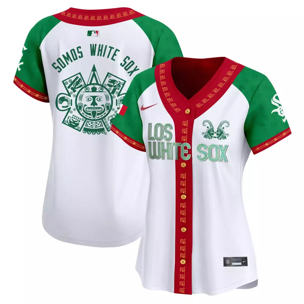 Los White Sox Chicago Jersey Dia De Muertos Women Custom Design Green Red Alternate