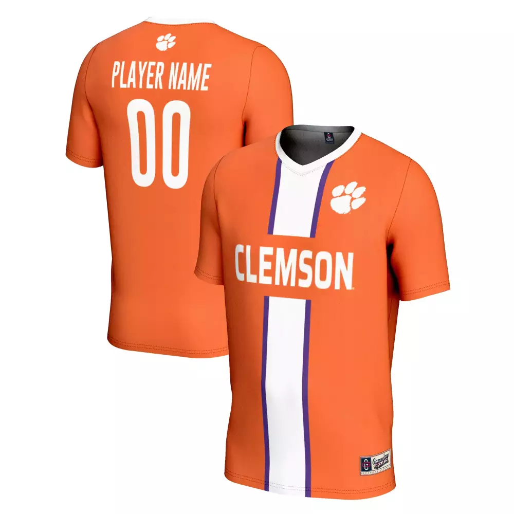 Clemson Tigers Jersey Orange Split Design White Purple Custom All Stitched Vapor
