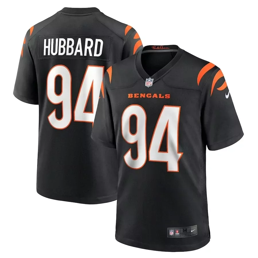 Sam Hubbard 94 Bengals Jersey Black Men Orange White Game All Stitched