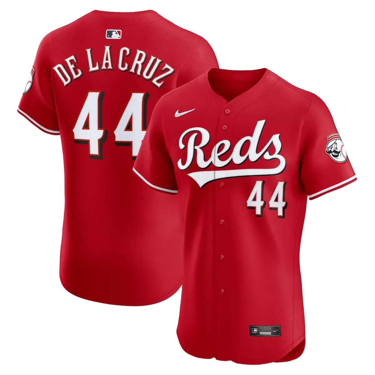 Elly De 44 Reds Jersey Red Cincinnati Men White Alternate Elite