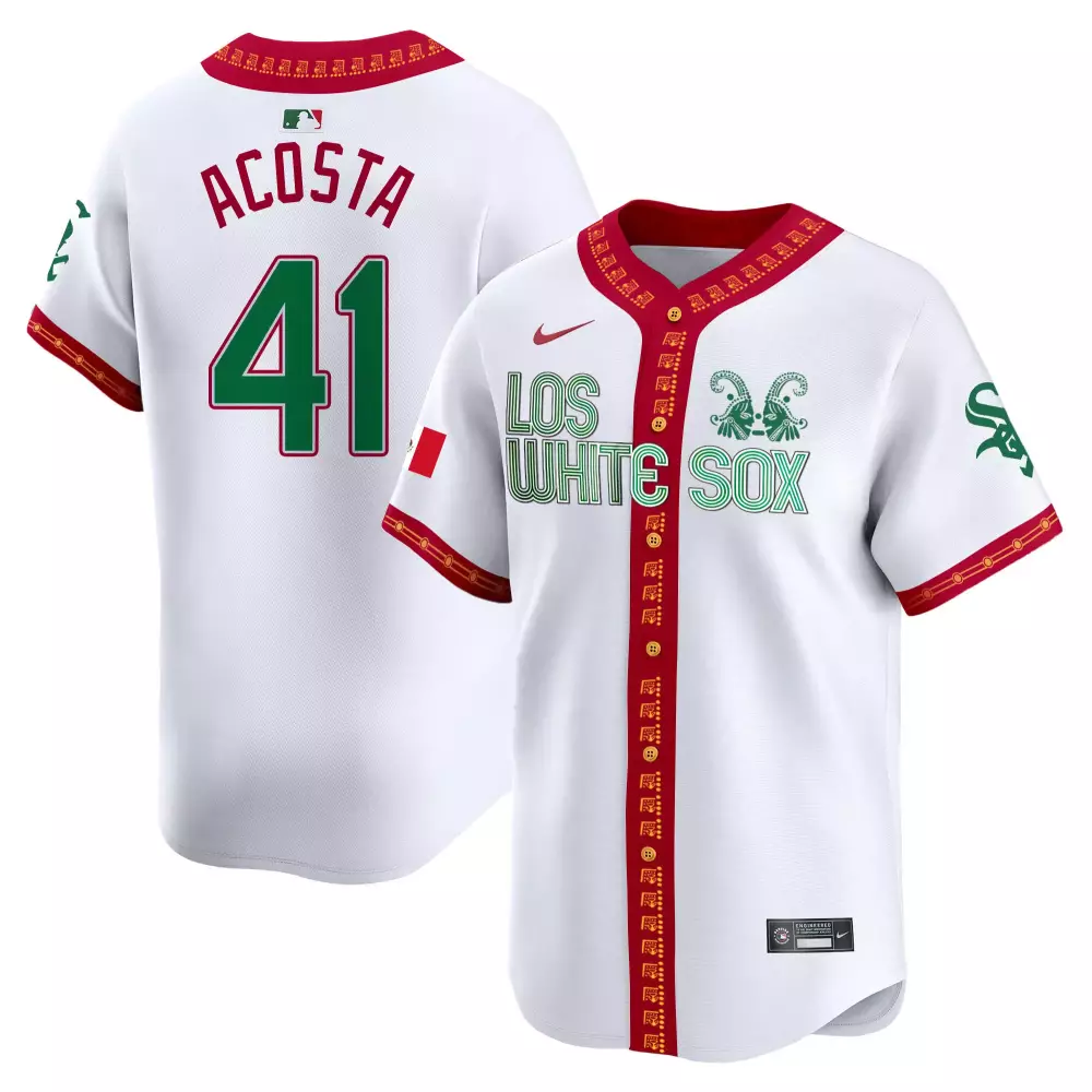 Cy Acosta 41 Chicago White Sox Jersey Los Mexico Flag Men Alternate Custom Design