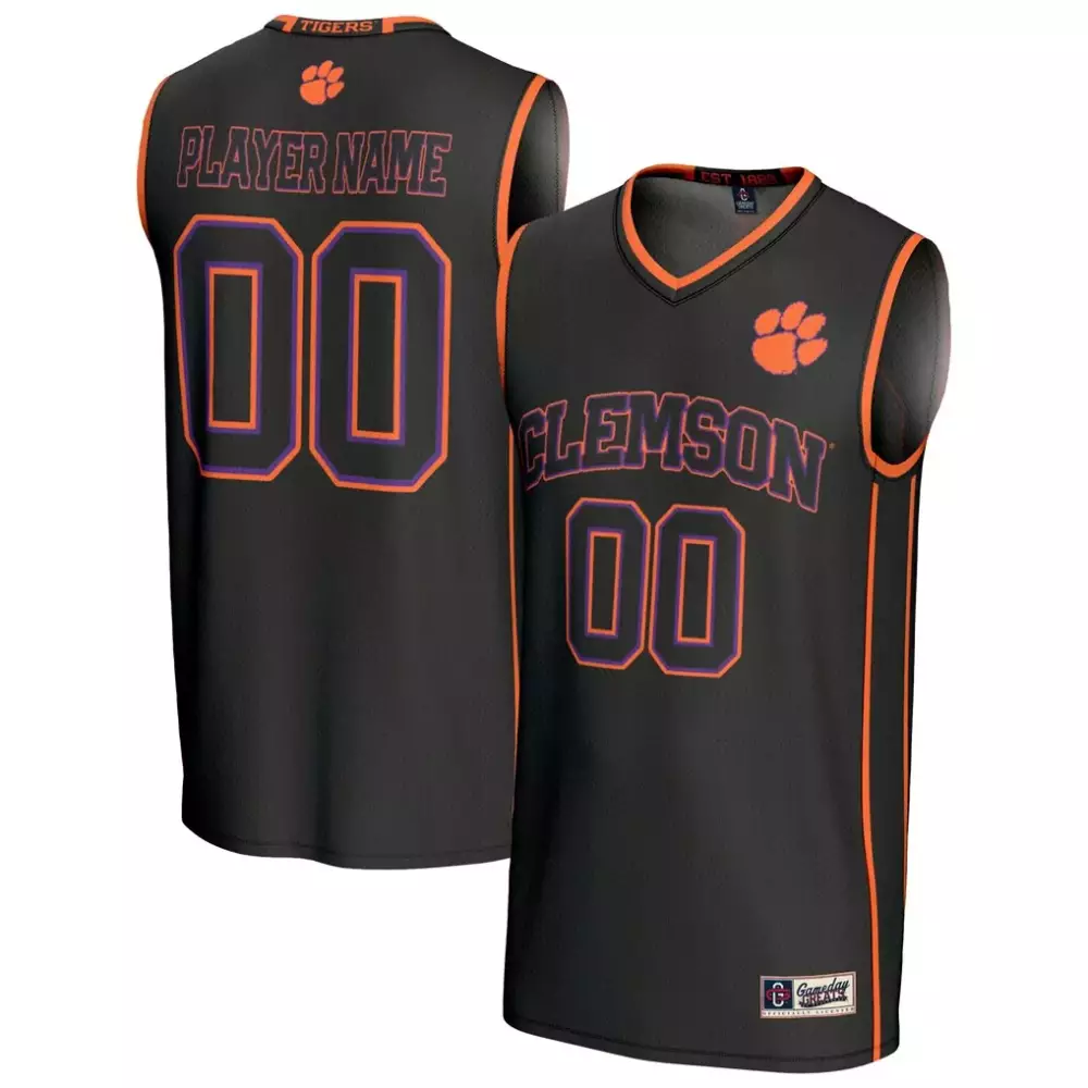 Clemson Tigers Jersey Black Men Orange Purple Gameday Unisex Fashion