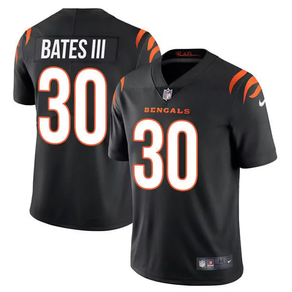 Jessie Bates Iii 30 Bengals Jersey Black Men Replica Orange White Vapor Limited All