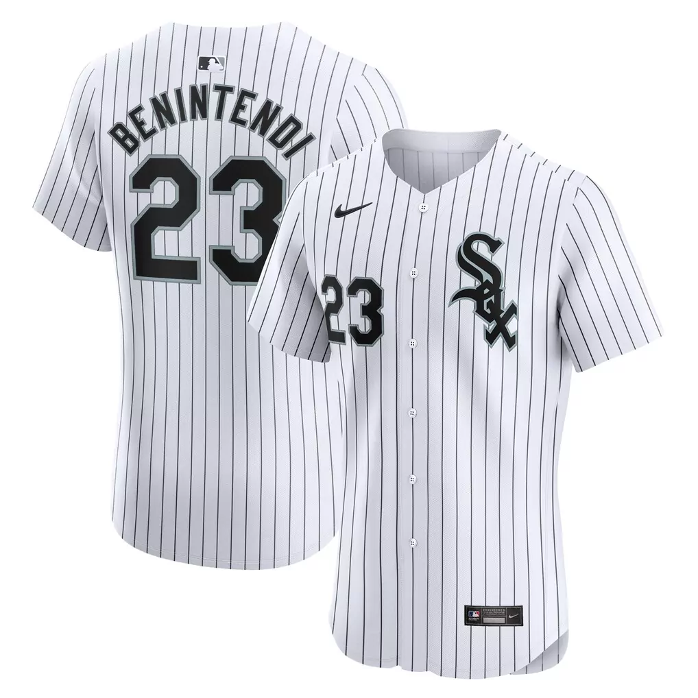 Andrew Benintendi 23 Jersey White Chicago Sox Men Black Home Elite
