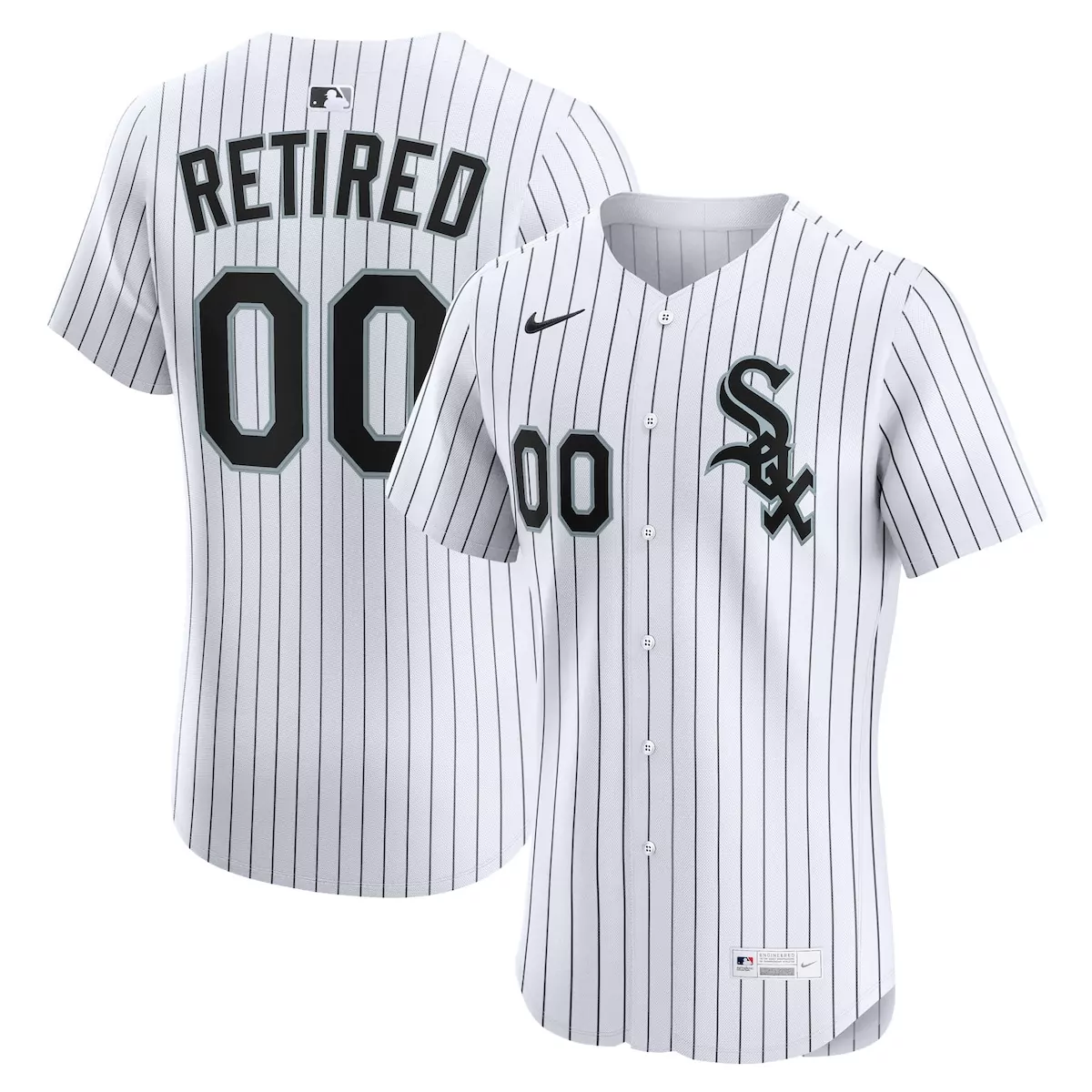 Retired Roster Chicago White Sox Jersey Black Home Elite