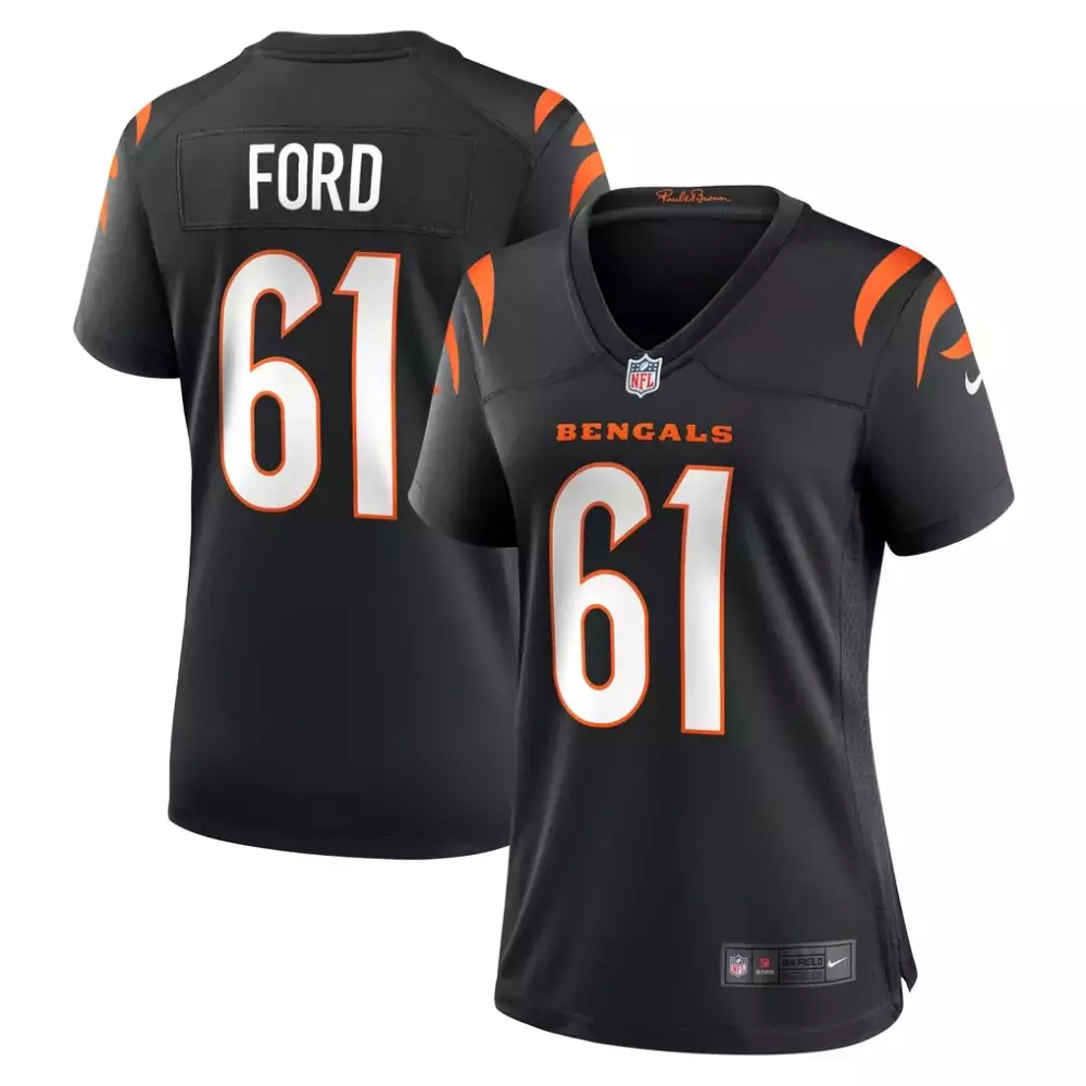 Cody Ford 61 Bengals Jersey Black Men Replica Orange White Game Cody Ford 61 Bengals Jersey Black Men Replica Orange White Game