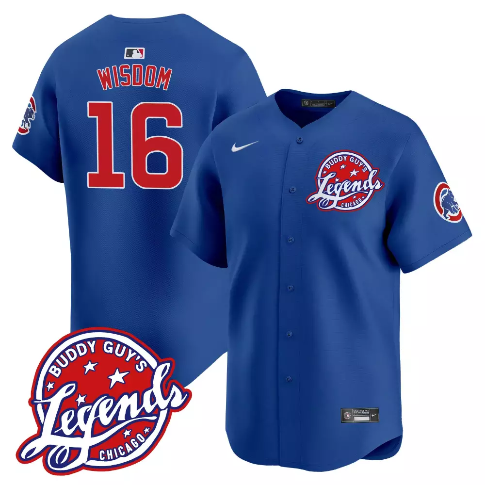 Patrick Wisdom 16 Chicago Cubs Jersey Blue Buddy Guy's Legends Men Red White Vapor