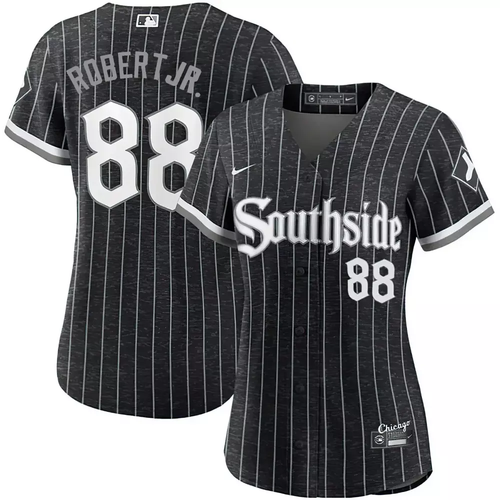 Luis Robert Jr. 88 Jersey Black Chicago White Sox Men Gray All Stitched Vapor