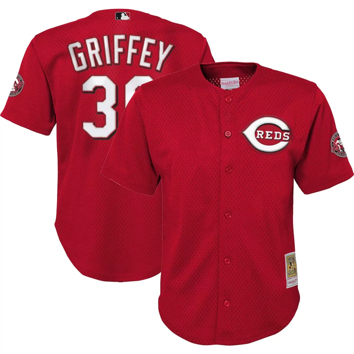 Ken Griffey 30 Reds Jersey Red Cooperstown Collection Mitchell Ness Men White