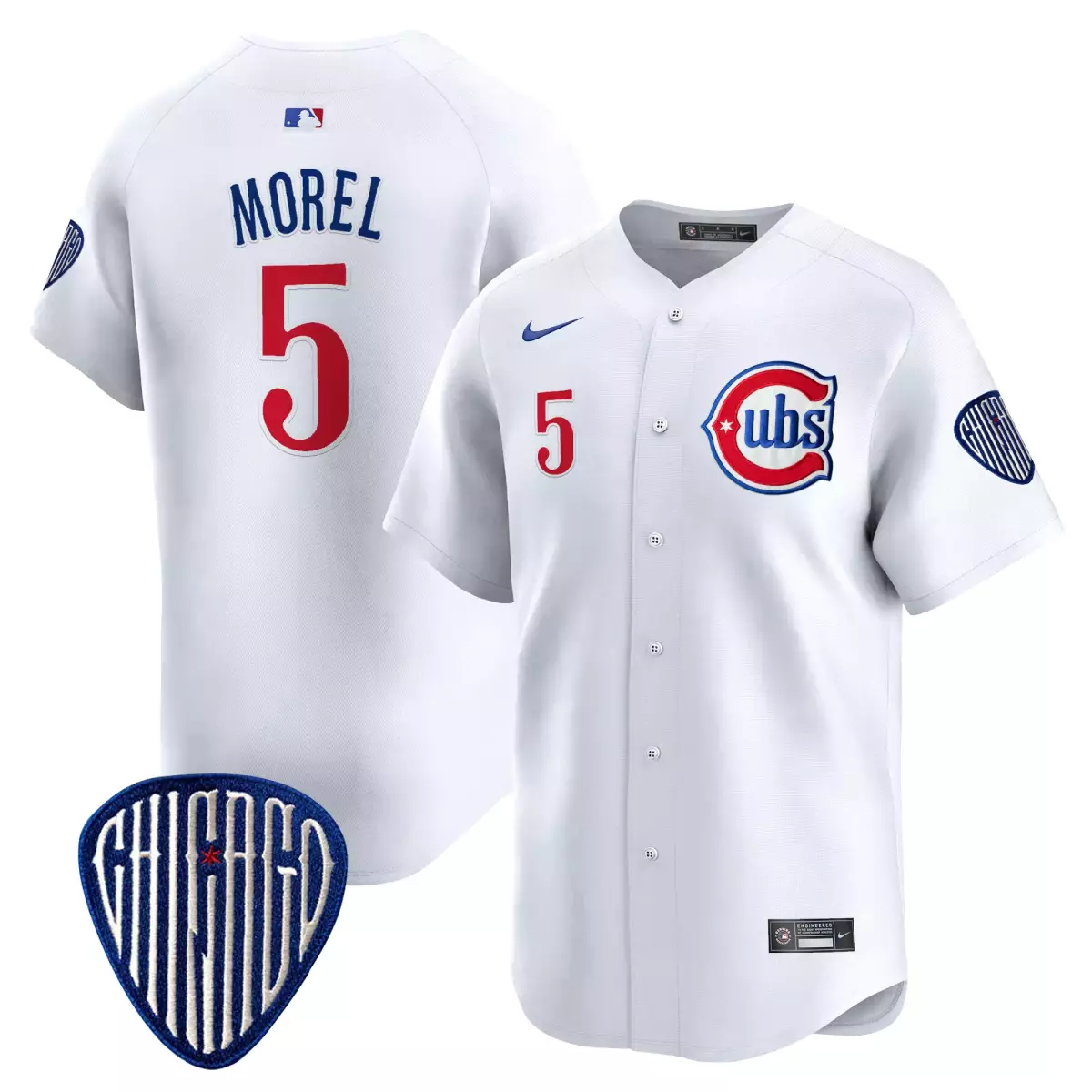Christopher Morel 5 Cubs Jersey White City Connect Chicago Men Custom Design Red