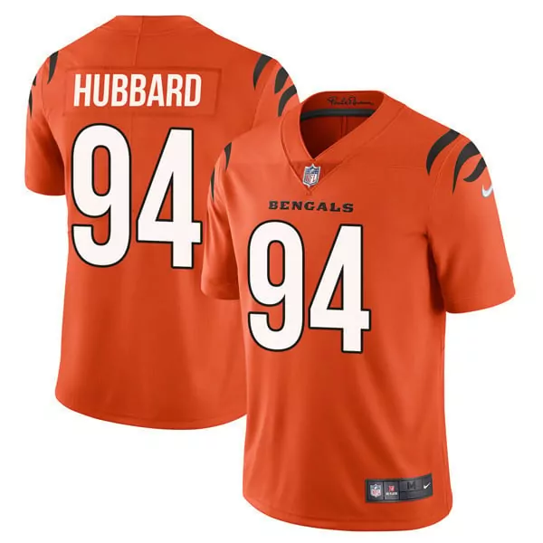 Sam Hubbard 94 Bengals Jersey Orange Men Standard Black White Vapor Limited All Stitched