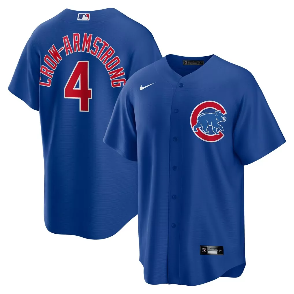 Pete Crow-armstrong 4 Jersey Royal Blue Chicago Cubs Men Red White Alternate Replica