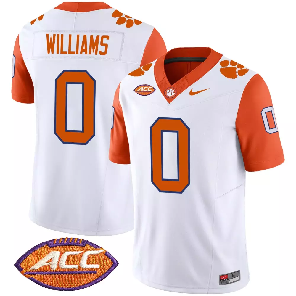 Antonio Williams Clemson Tigers Jersey White Men Orange Vapor Limited v2 All Stitched