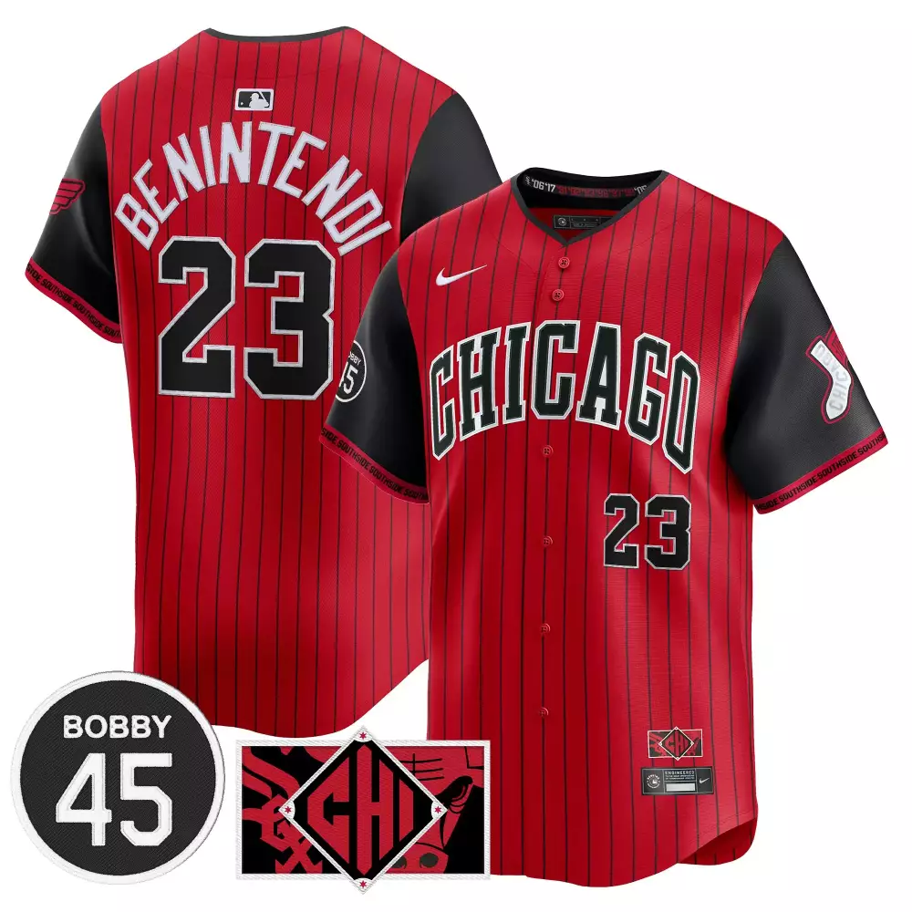 Andrew Benintendi 23 Jersey Red Chicago White Sox 2017 World Series Men Black Vapor