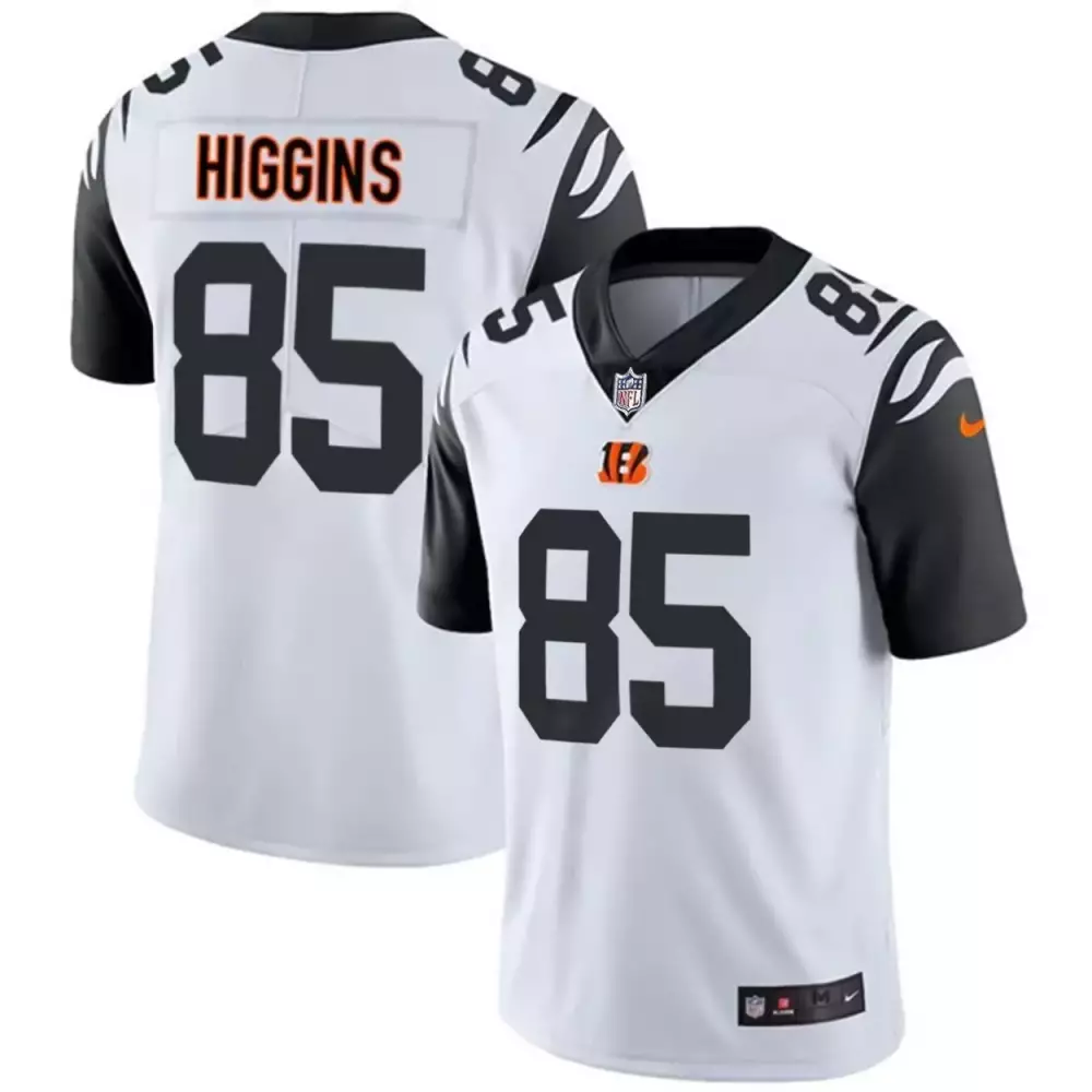 Tee Higgins 85 Cincinnati Bengals Jersey White Men Alternate Black Rush Vapor All