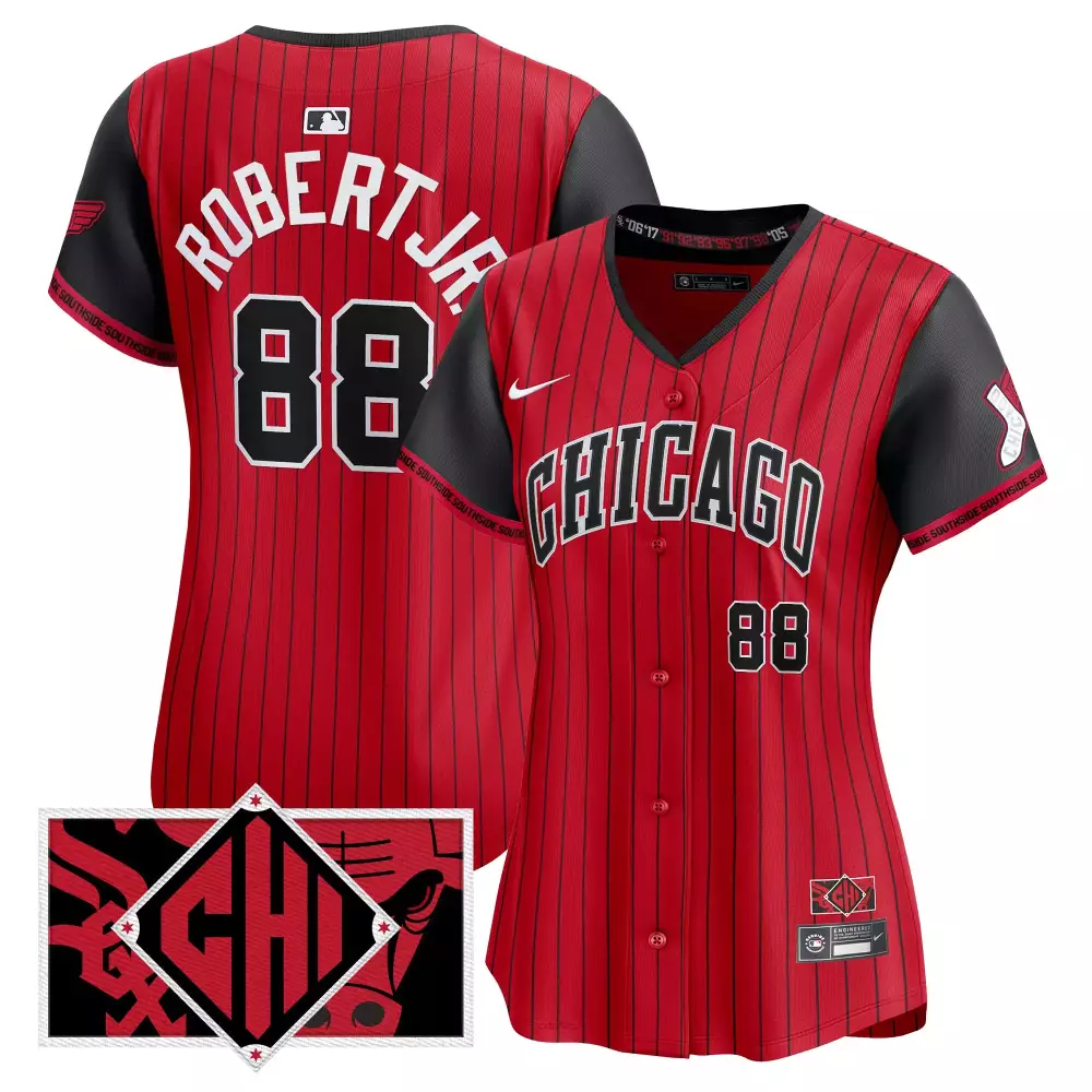Robert Jr. 88 Chicago White Sox Jersey Red Men Black Vapor Premier Embroidered