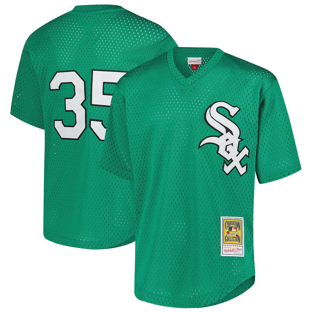 Frank Thomas 35 Chicago White Sox Jersey Green St. Patrick's Day Mitchell Ness Cooperstown Collection