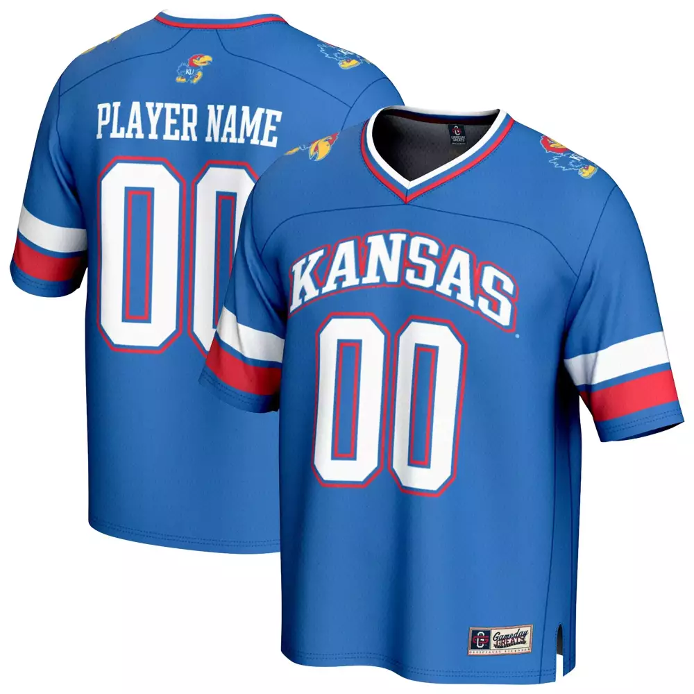 Kansas Jayhawks Jersey Royal Blue Men White Red All Stitched Vapor