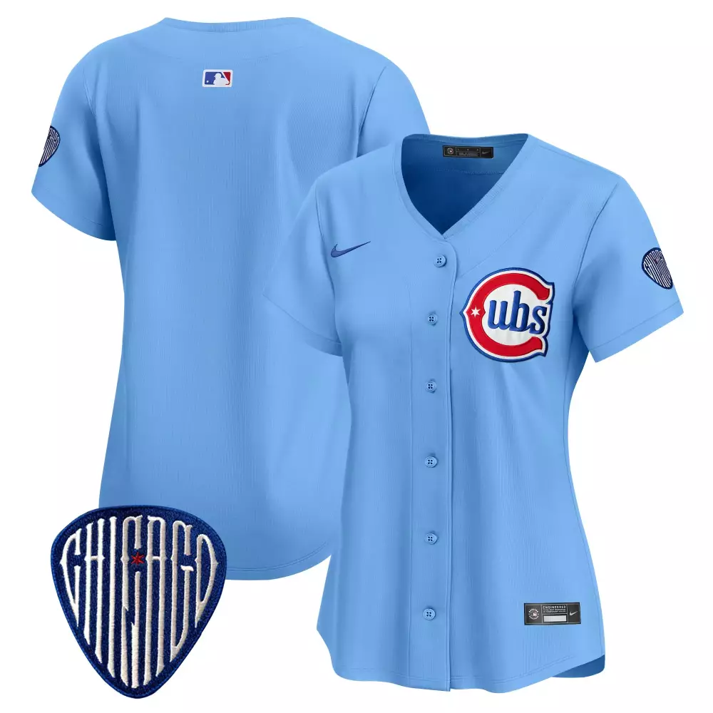 Chicago Cubs Jersey Light Blue City Connect Women Alternate Red White Navy All Stitched