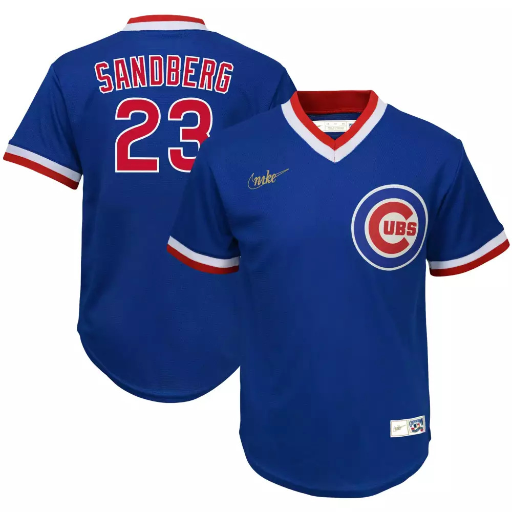 Ryne Sandberg 23 Chicago Cubs Jersey Royal Blue Men Red White All Stitched Vapor