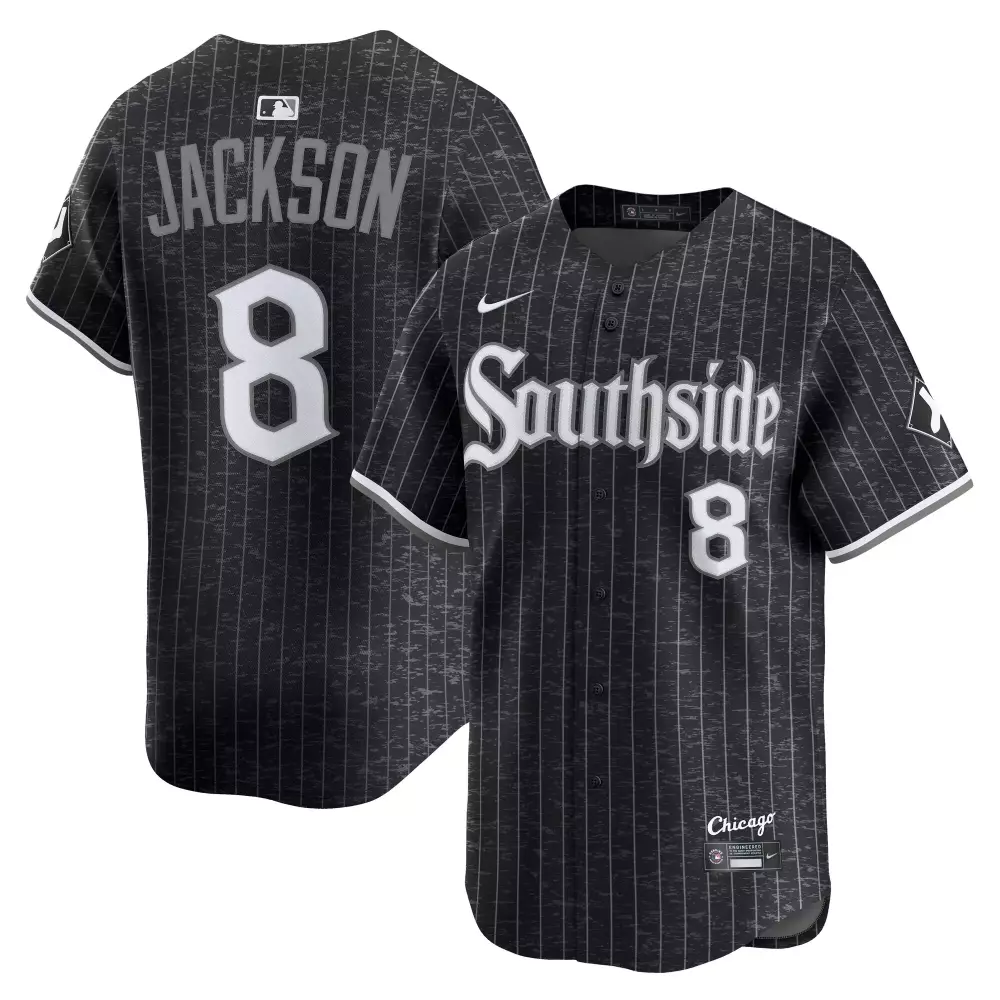 Bo Jackson 8 Chicago White Sox Jersey Black Men Grey Stitched Unisex