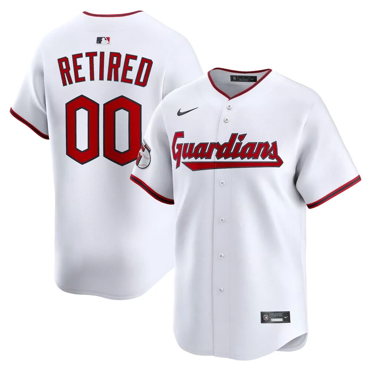 Retired Roster Guardians Jersey White Men Red Home Limited