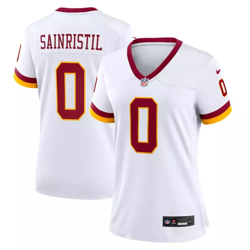 Mike Sainristil Jersey White Washington Commanders Women Replica Alternate Maroon