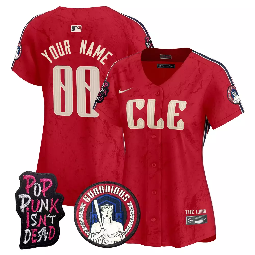 Custom Guardians Jersey Red The Land Pop Punk Isn't Dead Women Design White Navy