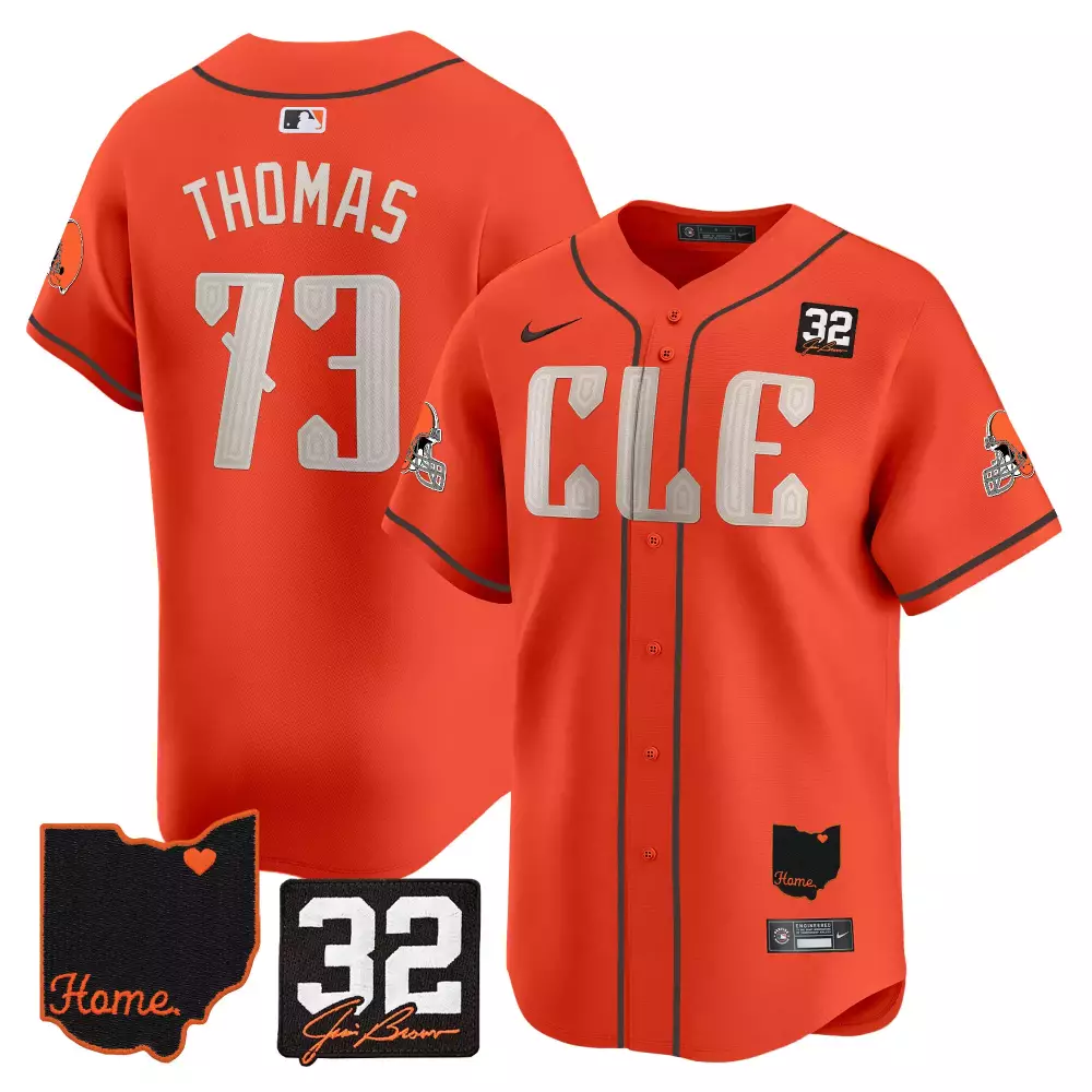 Daniel Thomas 73 Cleveland Browns Jersey Orange City Connect Ohio Home Number 32 Signature