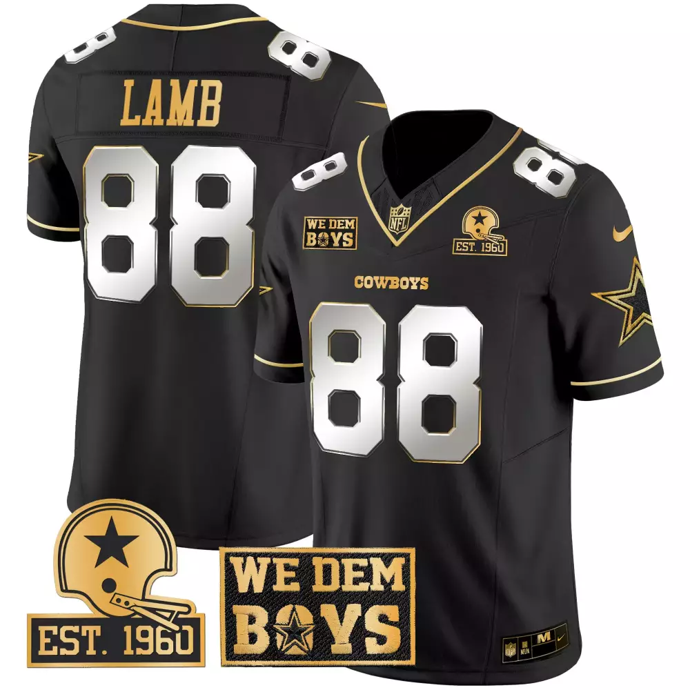 Ceedee Lamb 88 Cowboys Jersey Black We Dem Boys Men Standard Gold Silver Limited