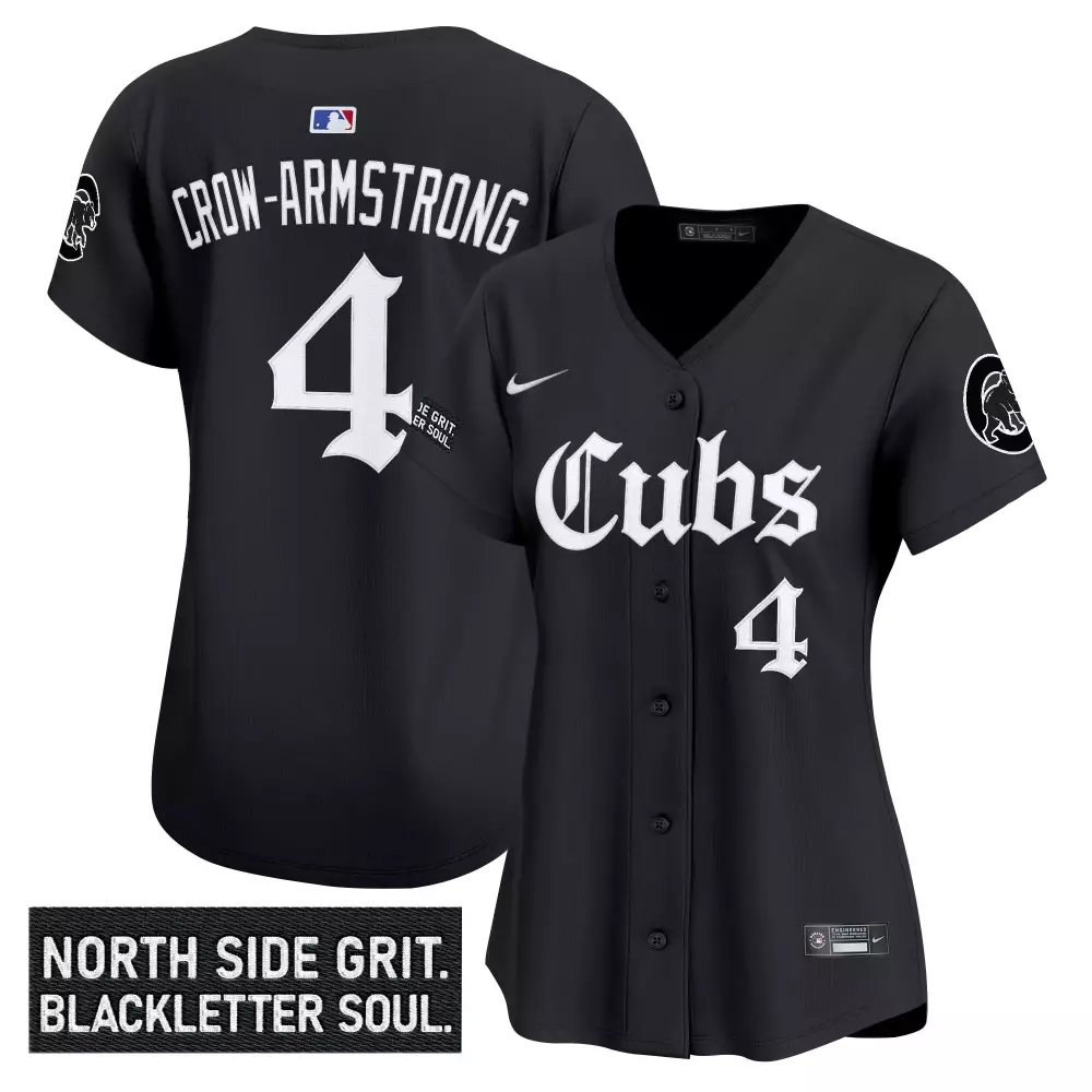 Pete Crow-armstrong 4 Cubs Jersey Black Men White Vapor