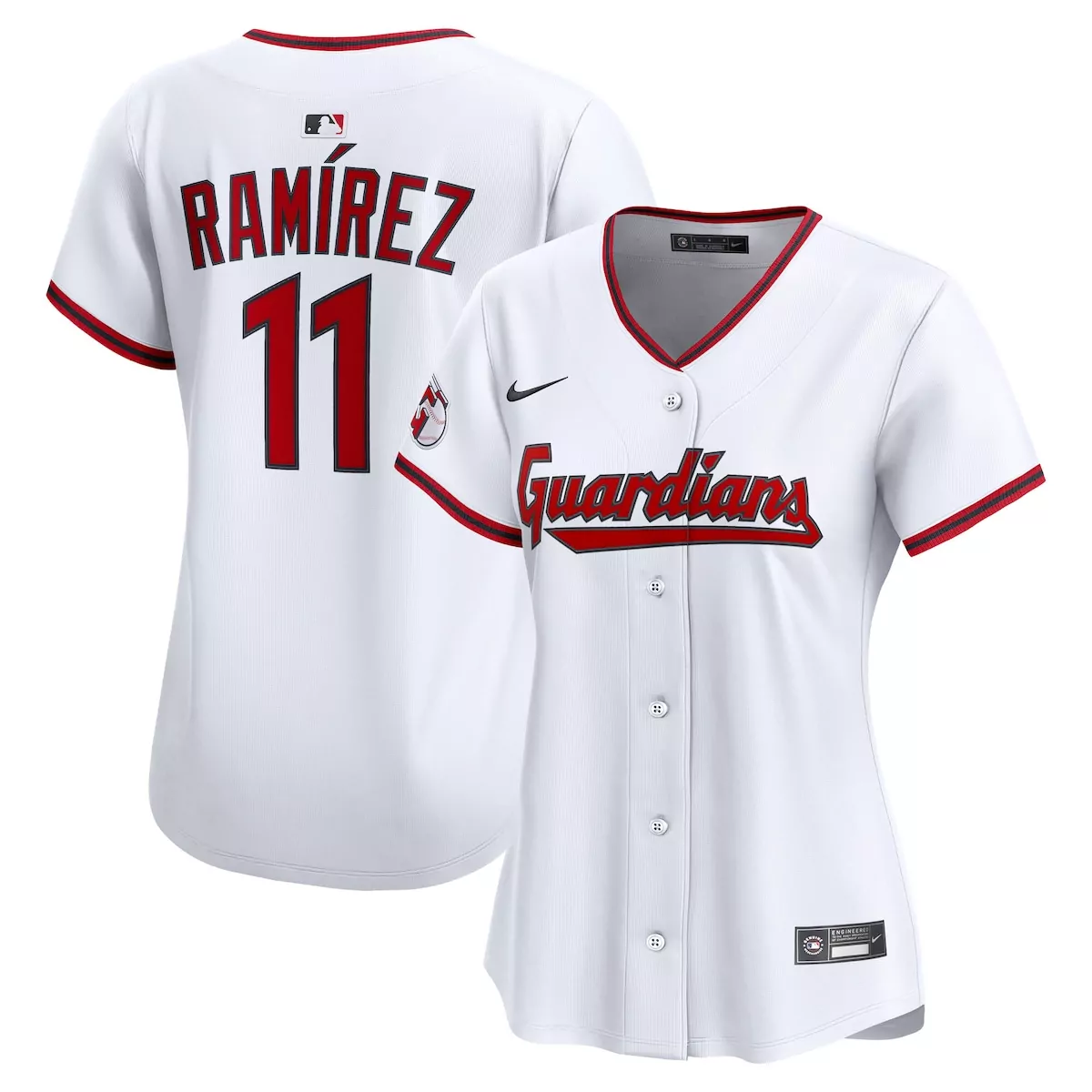 Jose Ramirez 11 Guardians Jersey White Engineered Athletes Women Red Home Limited