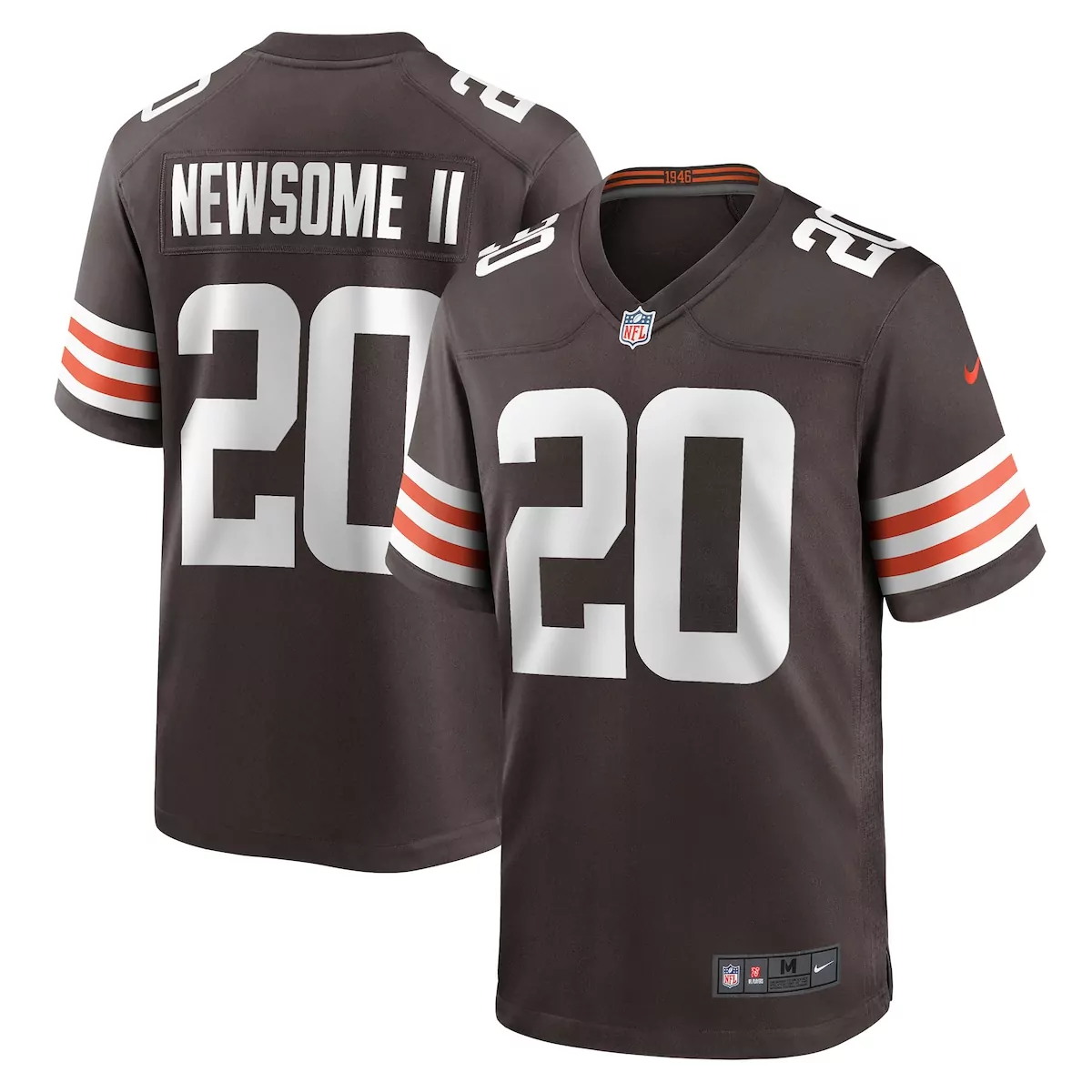 Greg Newsome Ii 20 Jersey Brown Cleveland Browns Men NFL Orange White Game