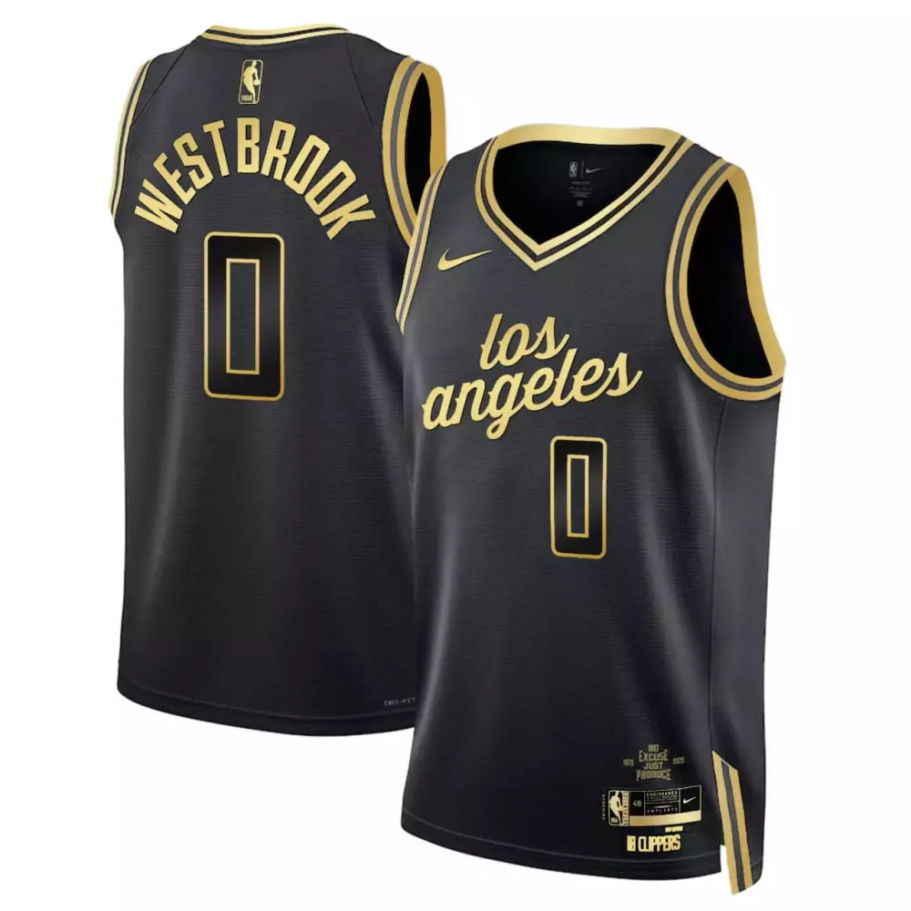 Russell Westbrook Jersey Black Exactly Just Produce Los Angeles Clippers Men Standard