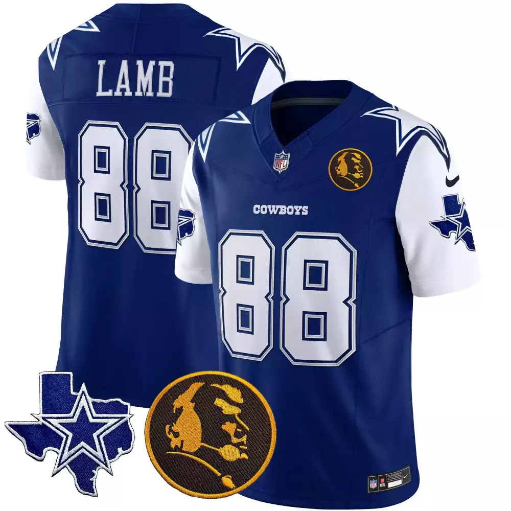 Ceedee Lamb 88 Dallas Cowboys Jersey Royal Blue Star Roger Staubach Commemorative