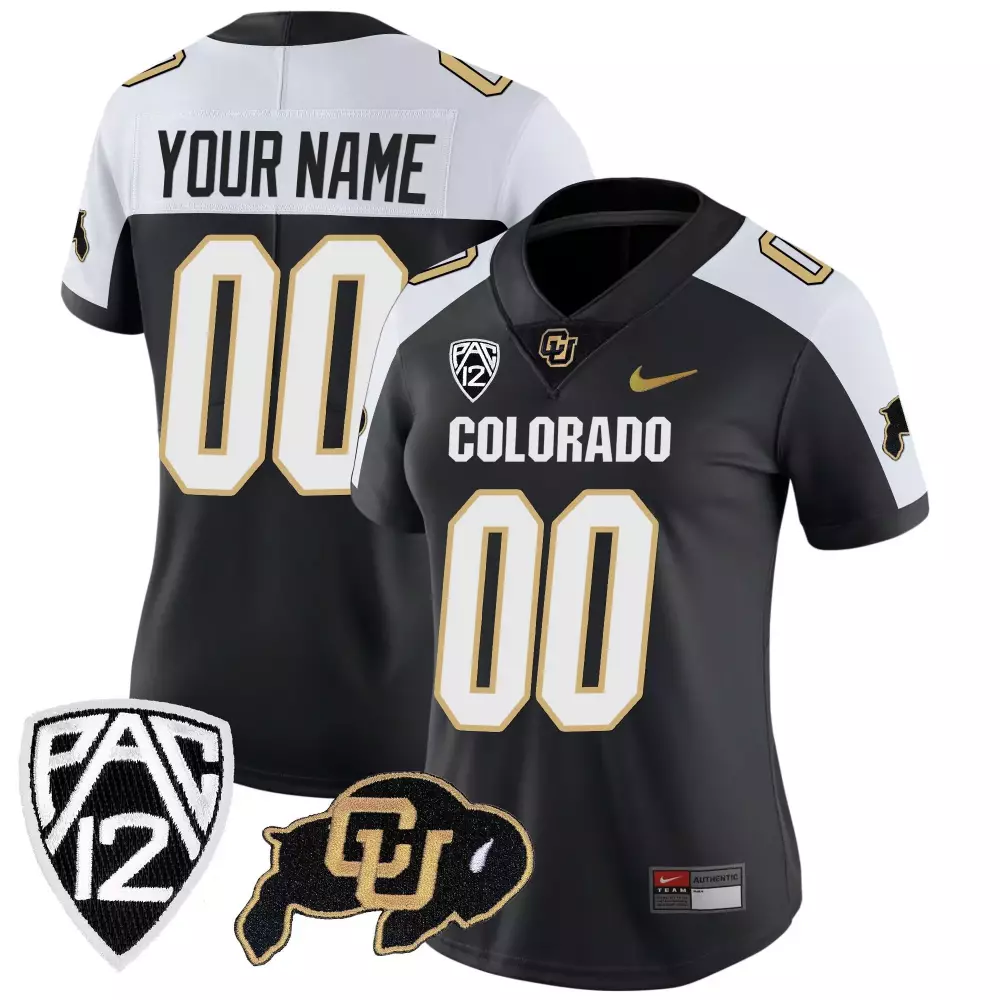 Custom Colorado Jersey Black Buffaloes Women White Gold Alternate Vapor Limited All