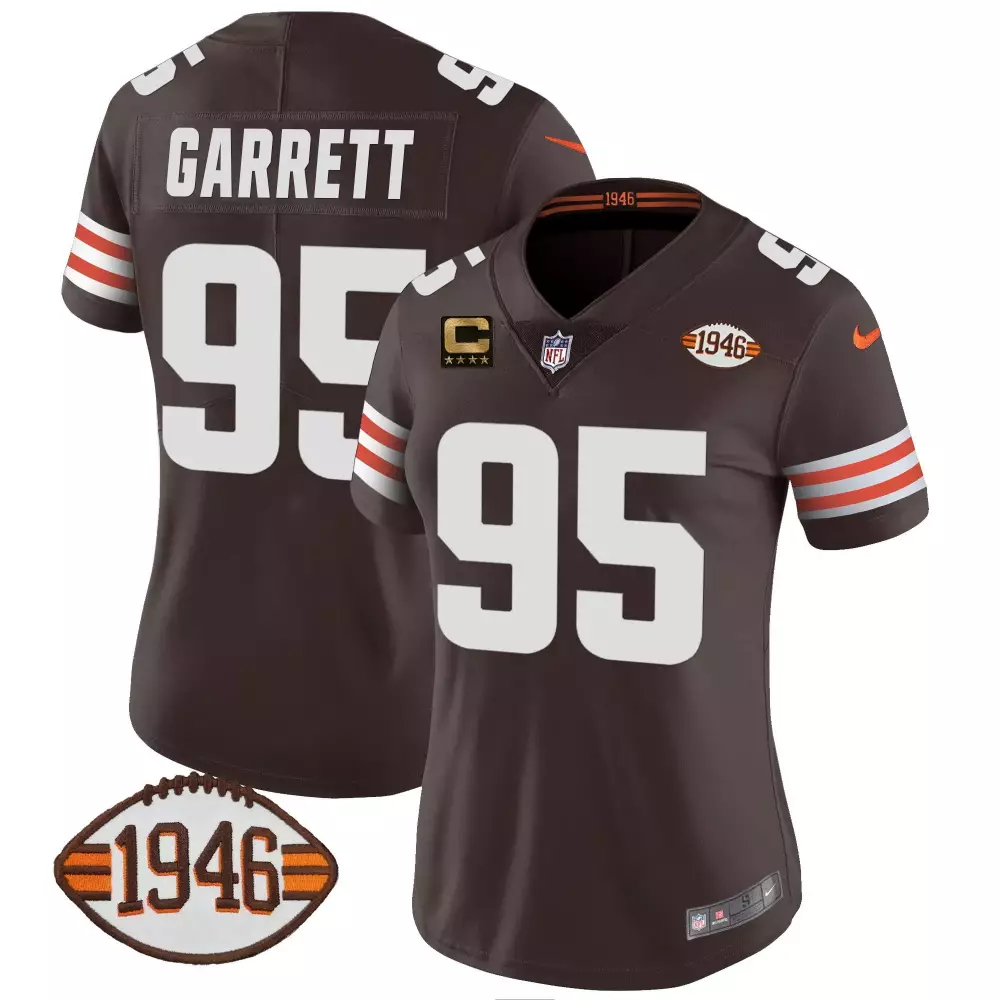 Myles Garrett 95 Cleveland Browns Jersey Brown Men NFL White Orange Anniversary All