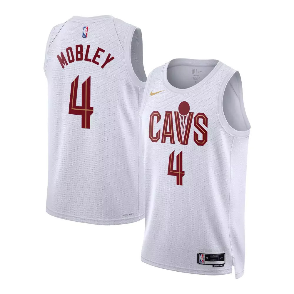 Evan Mobley 4 Cavs Jersey White Men NBA Maroon Swingman All Stitched