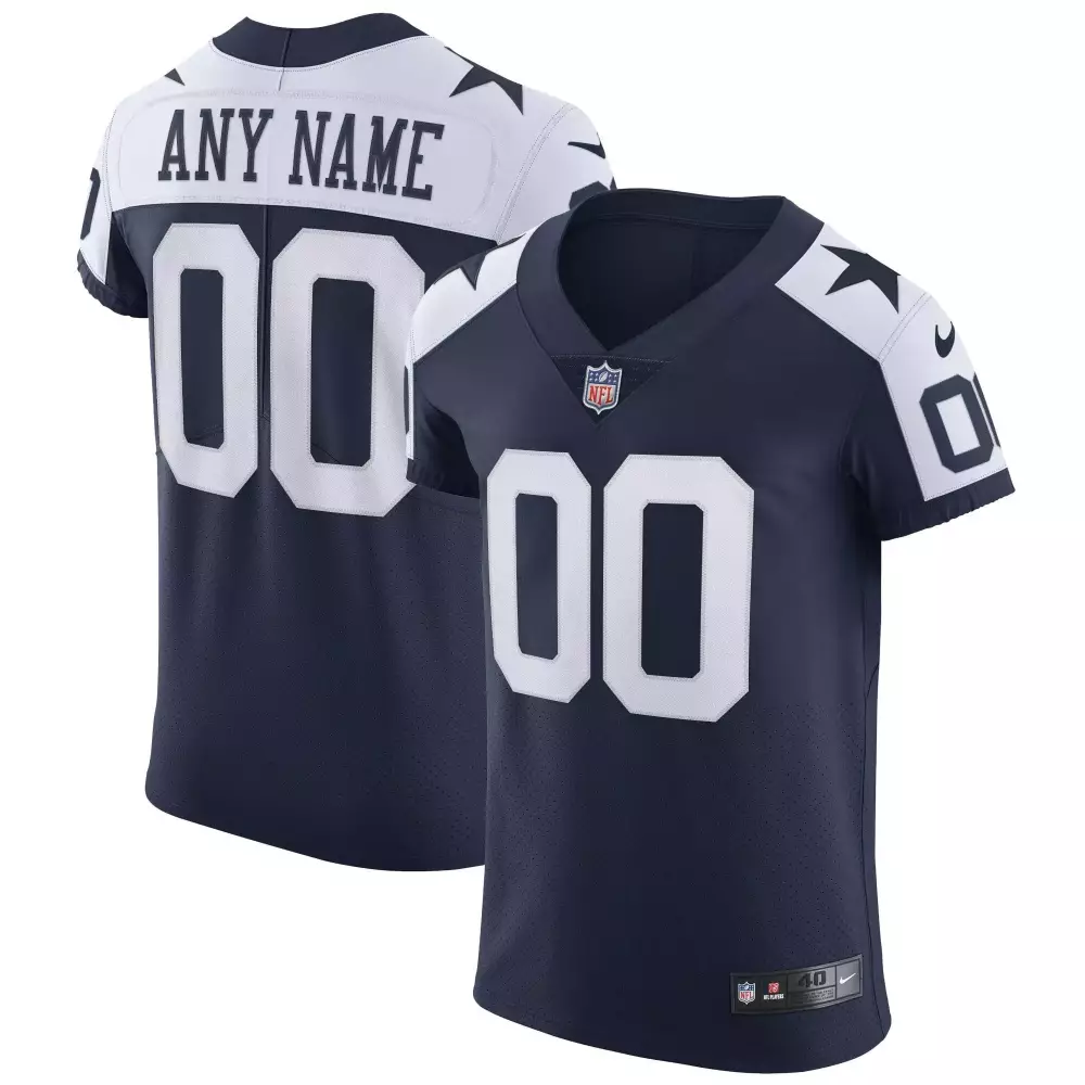 Dallas Cowboys Jersey Navy Men White Custom