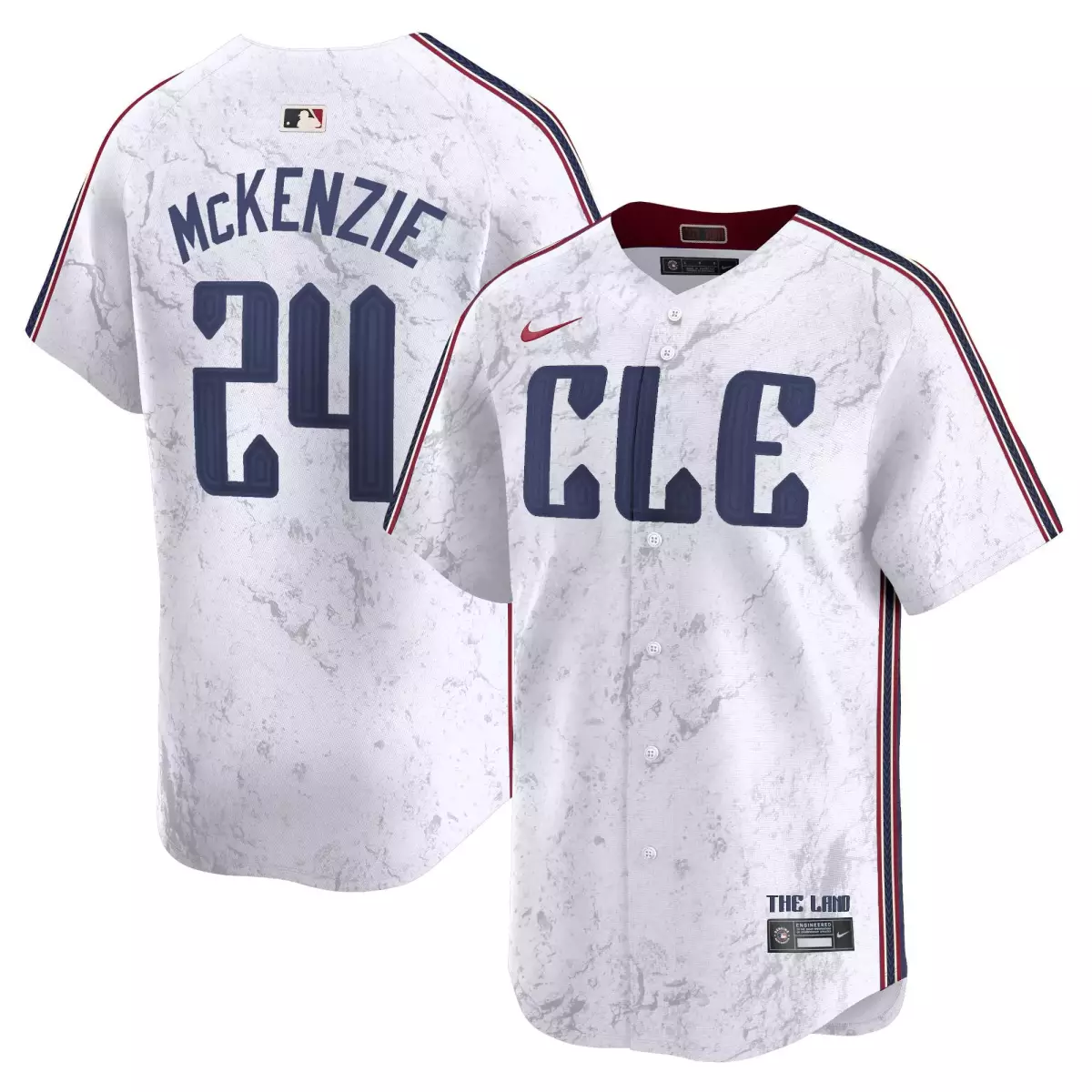 Triston Mckenzie 24 Jersey White City Connect Cleveland Guardians Men Custom Design