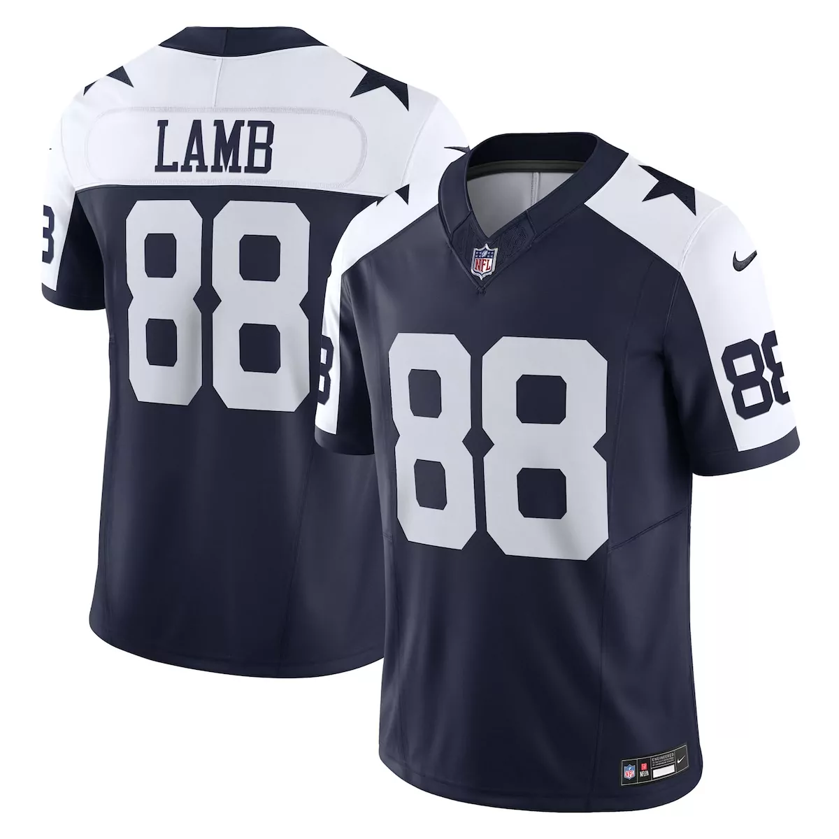 Ceedee Lamb 88 Dallas Cowboys Jersey Navy Men Authentic White Vapor Limited