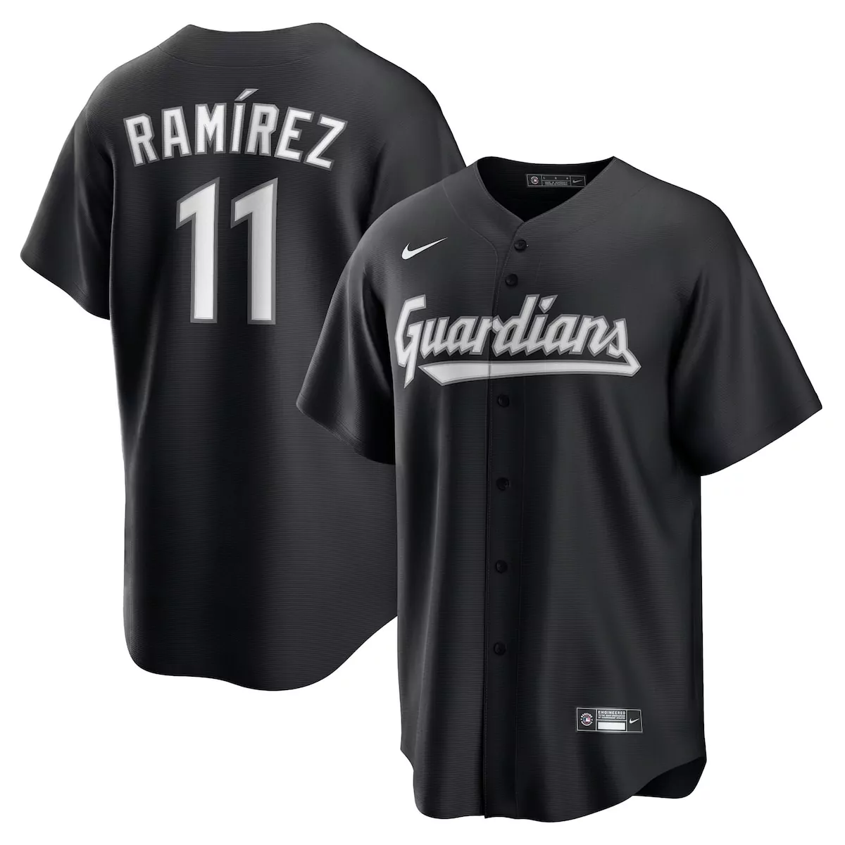 Jose Ramirez 11 Guardians Jersey Black Men White