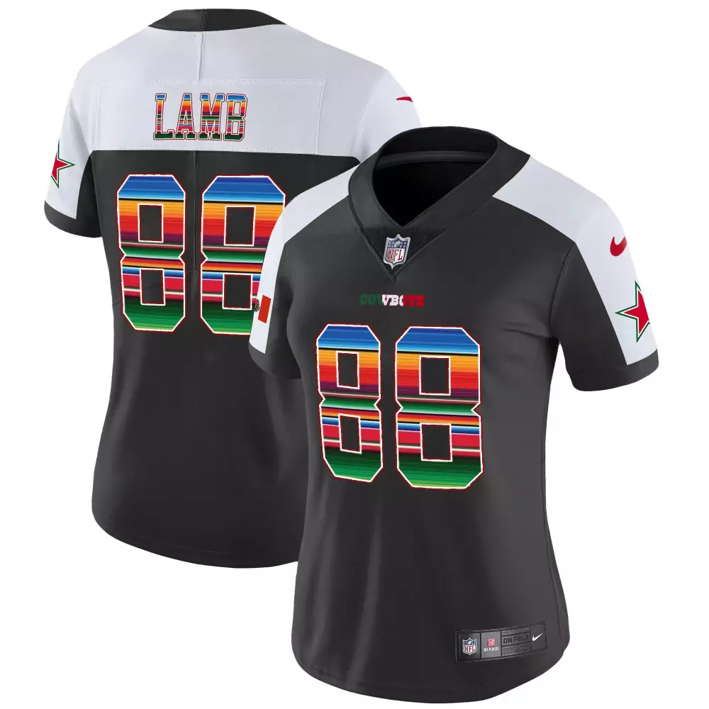 Ceedee Lamb 88 Dallas Cowboys Jersey Black City Connect Men T-shirt Alternate Split Design