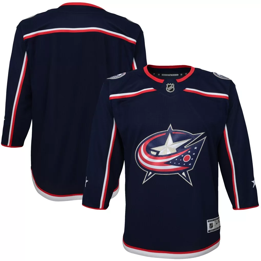 Rookie Columbus Blue Jackets Jersey Navy Men Red White Home Premier
