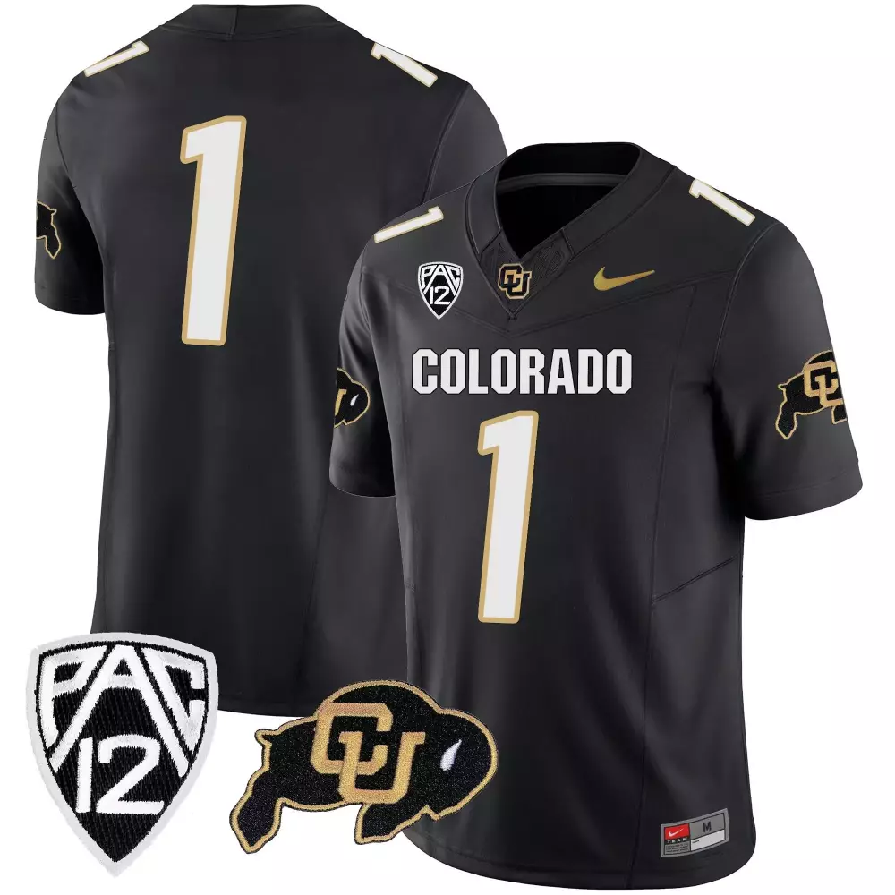 Buffaloes 1 Colorado Jersey Black Cu Buffalo Men Gold White Vapor Limited All Stitched