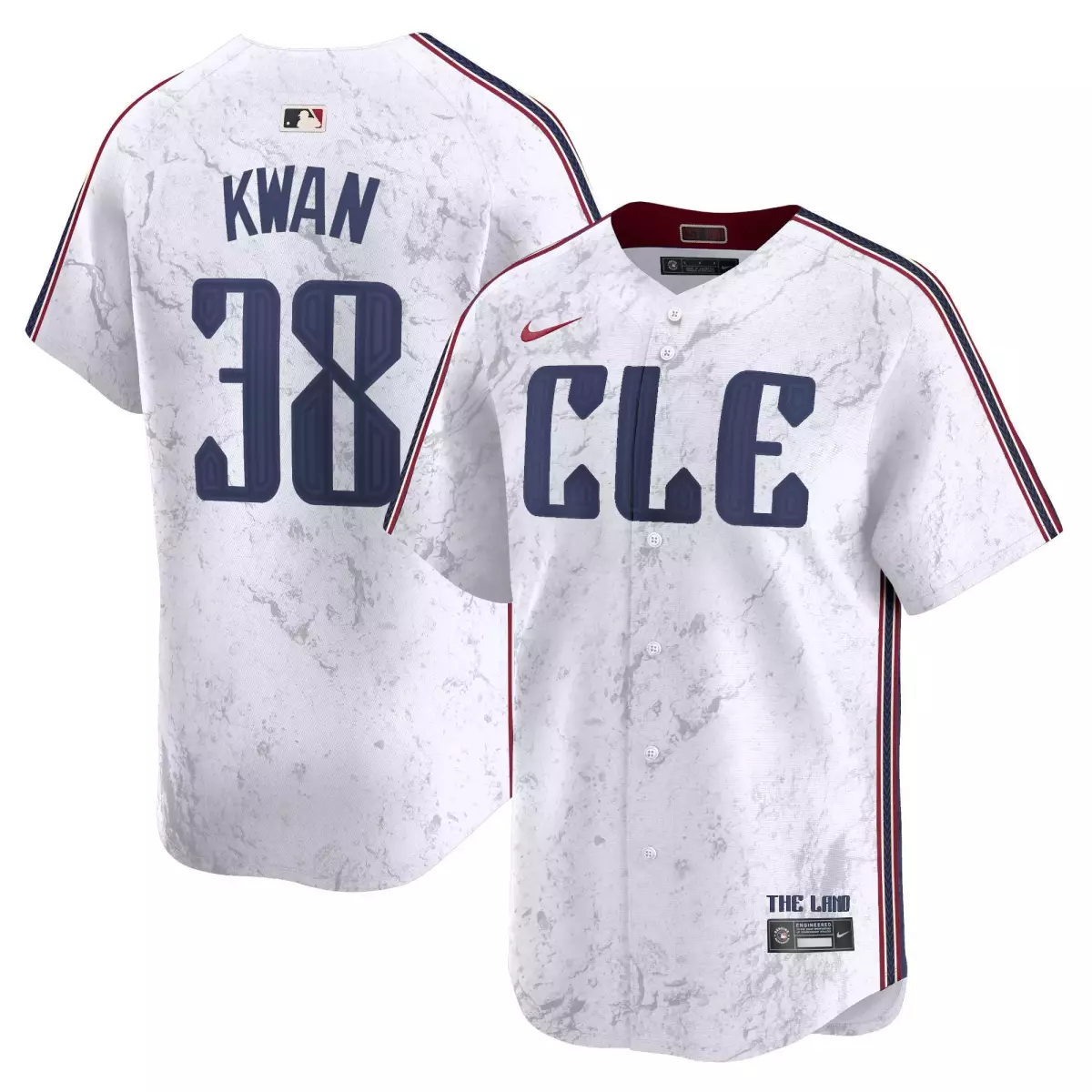 Steven Kwan 38 Cle Jersey White City Connect Men Custom Design Navy Maroon Red Vapor